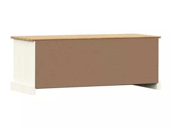 Meuble TV VIGO blanc 106x40x40 cm bois massif de pin
