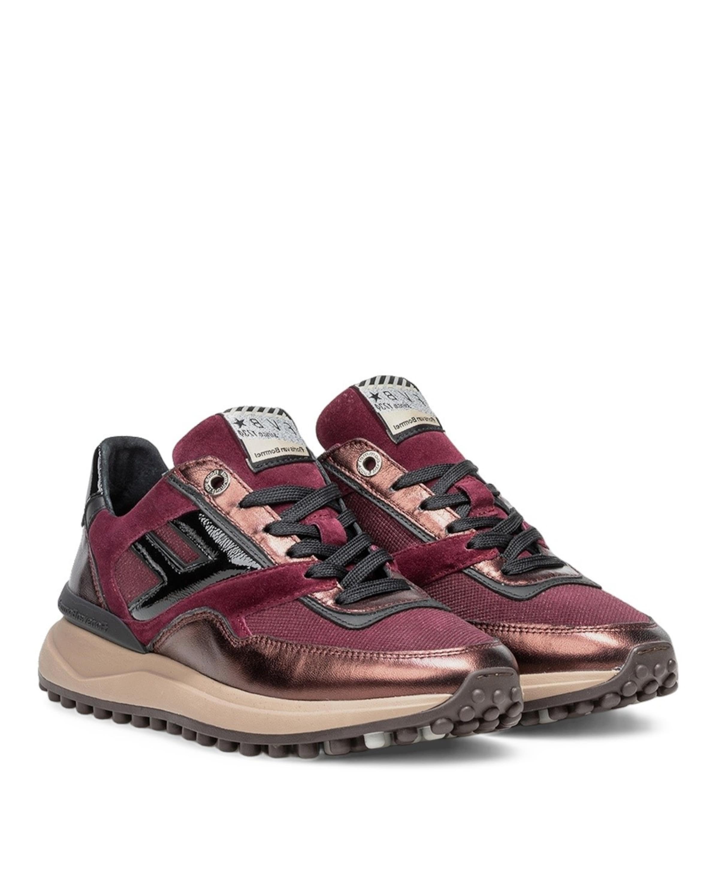 Floris van Bommel dames sneakers bordeaux
