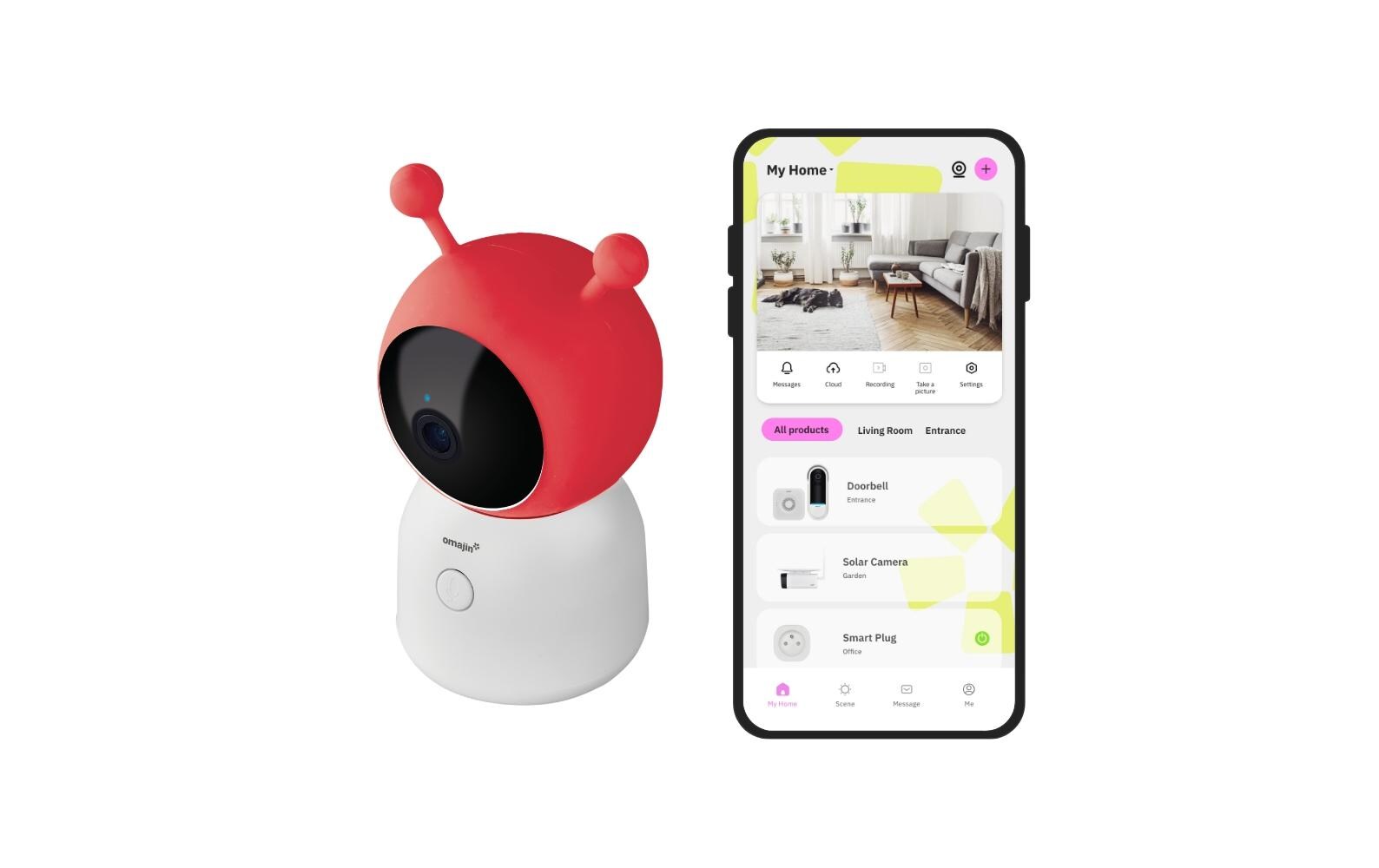 Netzwerkkamera Babyphone-Kamera 2K + 64GB MicroSDIntelligente Babyüberwachungskamera mit 2K HD-Auflösung, Weitwinkel und 2-Wege-Audio, speziell entwickelt für Eltern und Babys