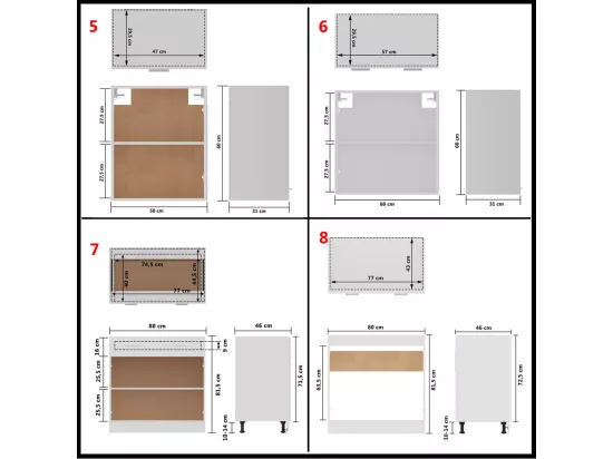 Ensemble de meubles de cuisine 11 pcs Blanc Aggloméré