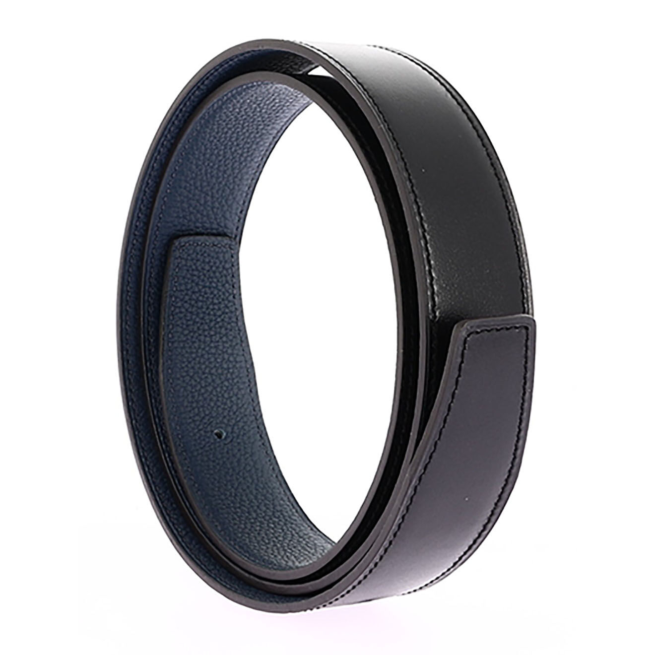 Hermès Ceinture sans boucle en Cuir noire - Neuf avec étiquette