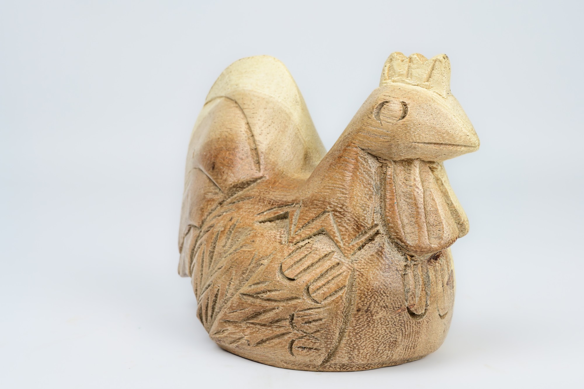 Massivholz-Figur 'Henne', natur, H 10 cm, B 15 cm, L 8 cm von fischer's lagerhaus