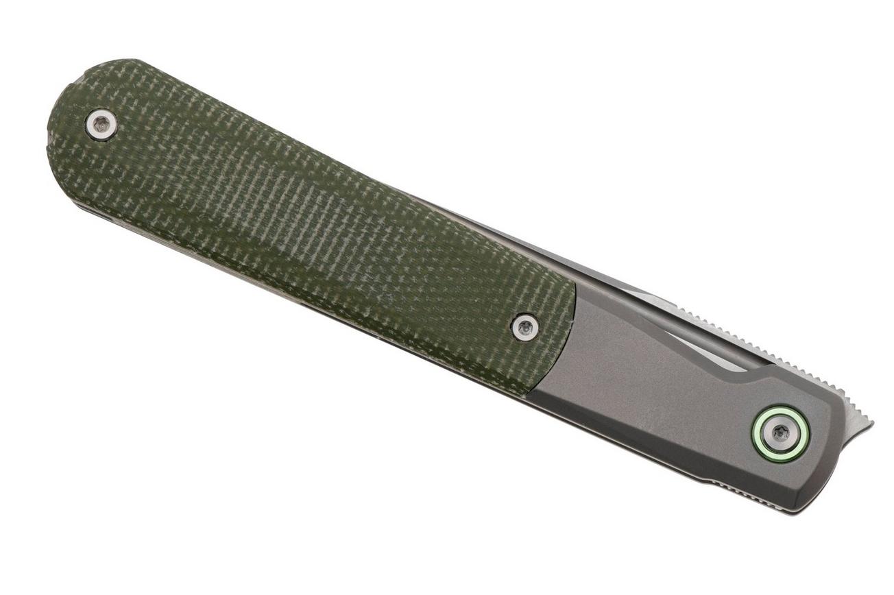 Real Steel Barlow RB-7 7891 CPM S35VN, Green Micarta zakmes, Ostap Hel design