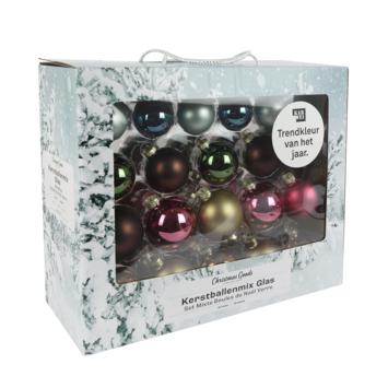 Christmas Goods kerstballen mix glas 42 stuks