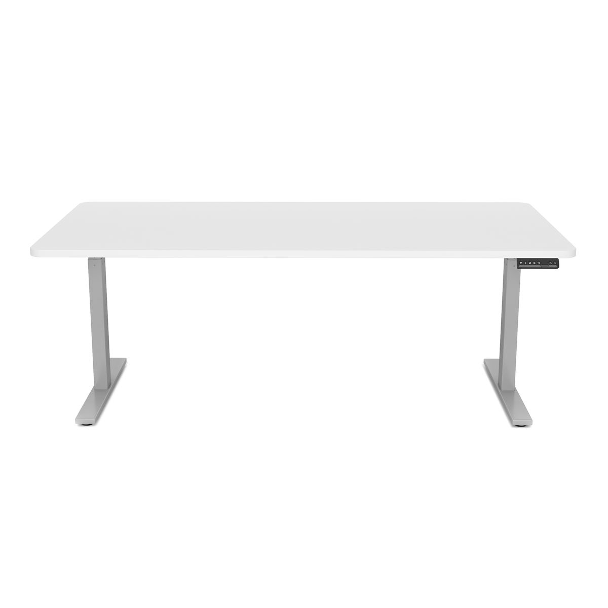 Stehpult elektrisch PREMIUM weiss/grau 180 x 90 cm