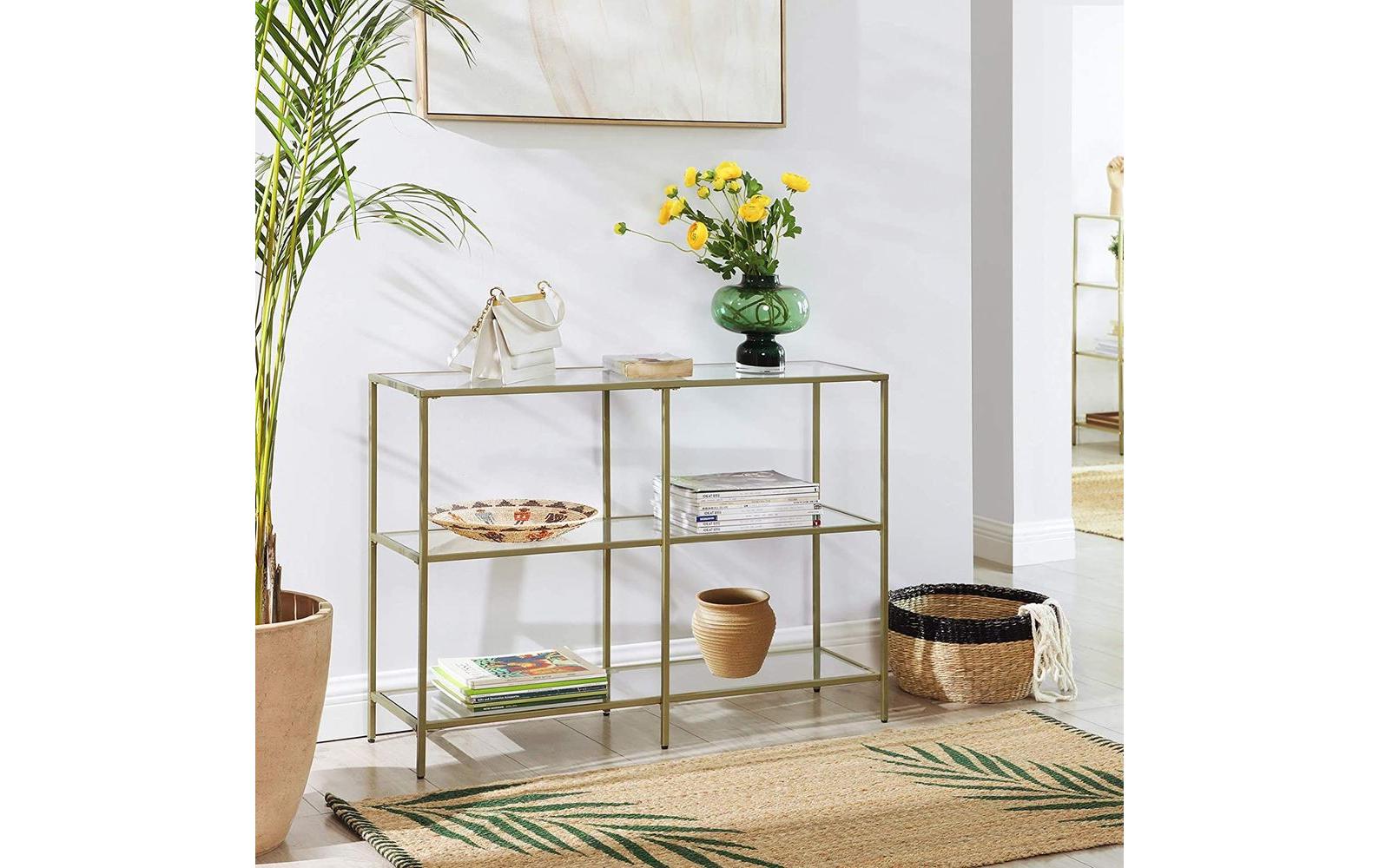 Konsolentisch 100 x 30 x 73 cm, GoldBeistellmöbel
