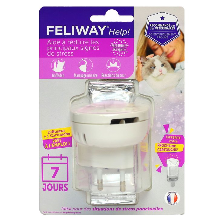 Help anti-stress pour chat diffuseur et cartouche kit complet