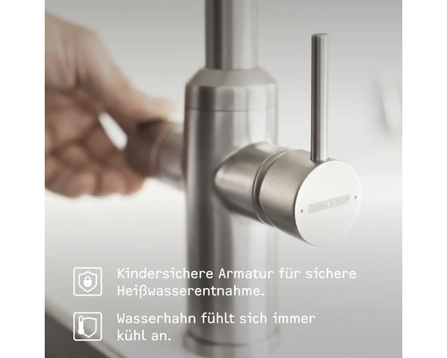 Stiebel Eltron HOT 2.6 N Premium 3 in 1 c onderbouw warmwaterdispenser, 2,6 liter, met keukenkraan, chroom