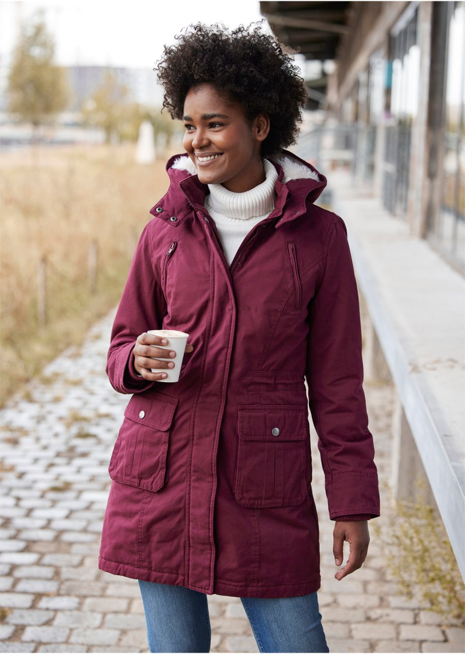 Parka en coton rembourrée