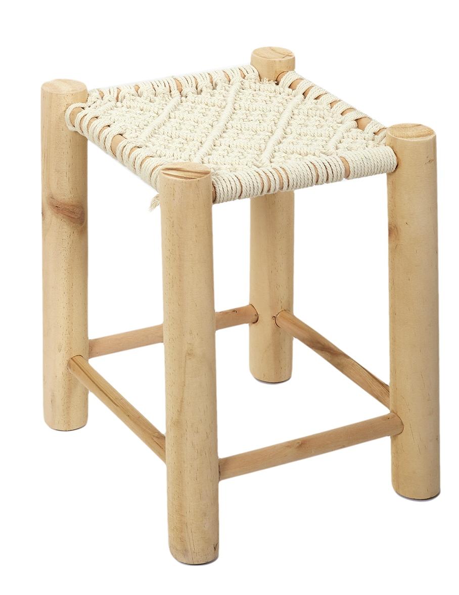 TABOURET MACRAME 30X30X35CM
