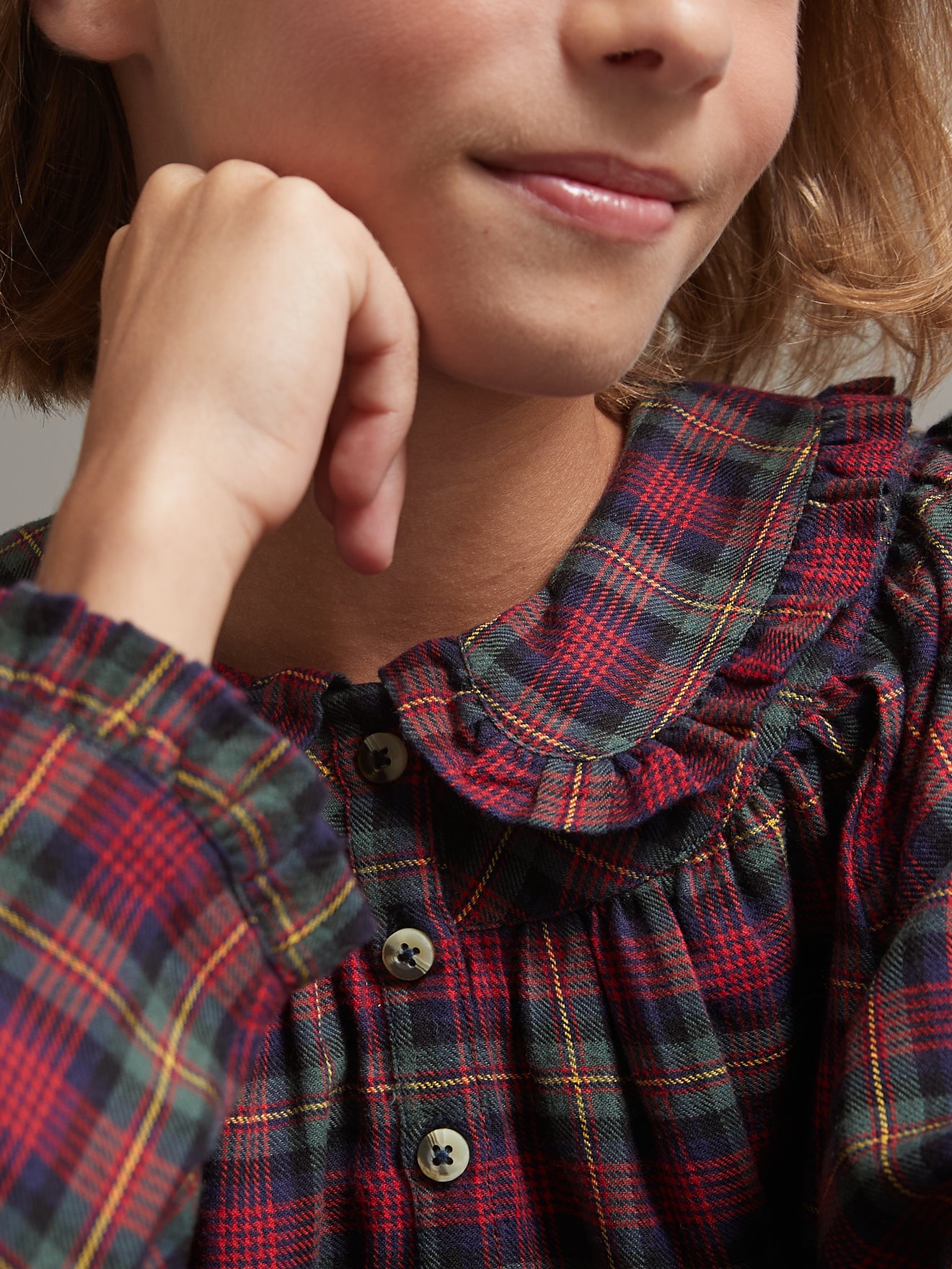 Blouse Fille à carreaux