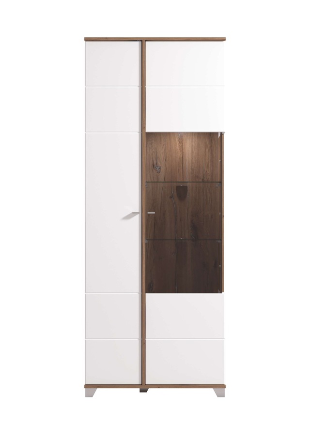 INOSIGN Vitrine »Burgundy Vitrinenschrank, Standvitrine, Showcase« Hochglanzfronten, Glastür, Komplettes Innenleben