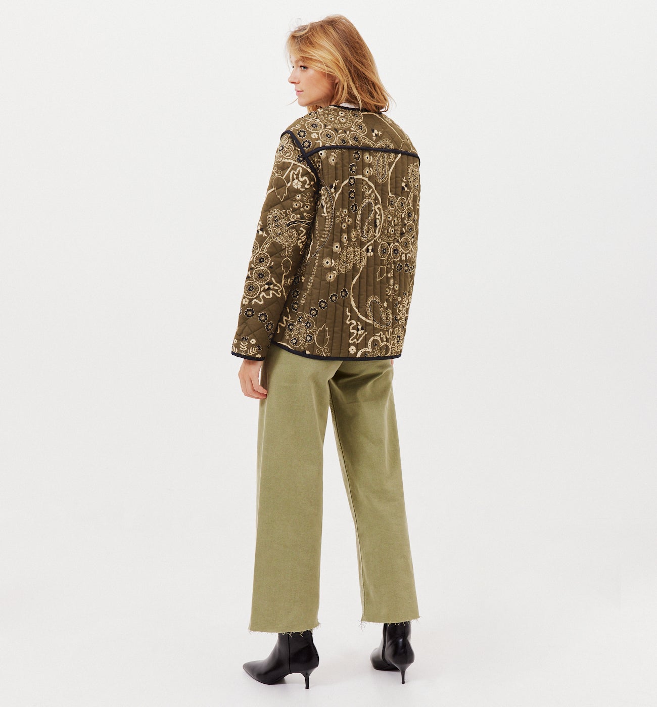 Veste matelassée MADELEINE - Imprimé kaki