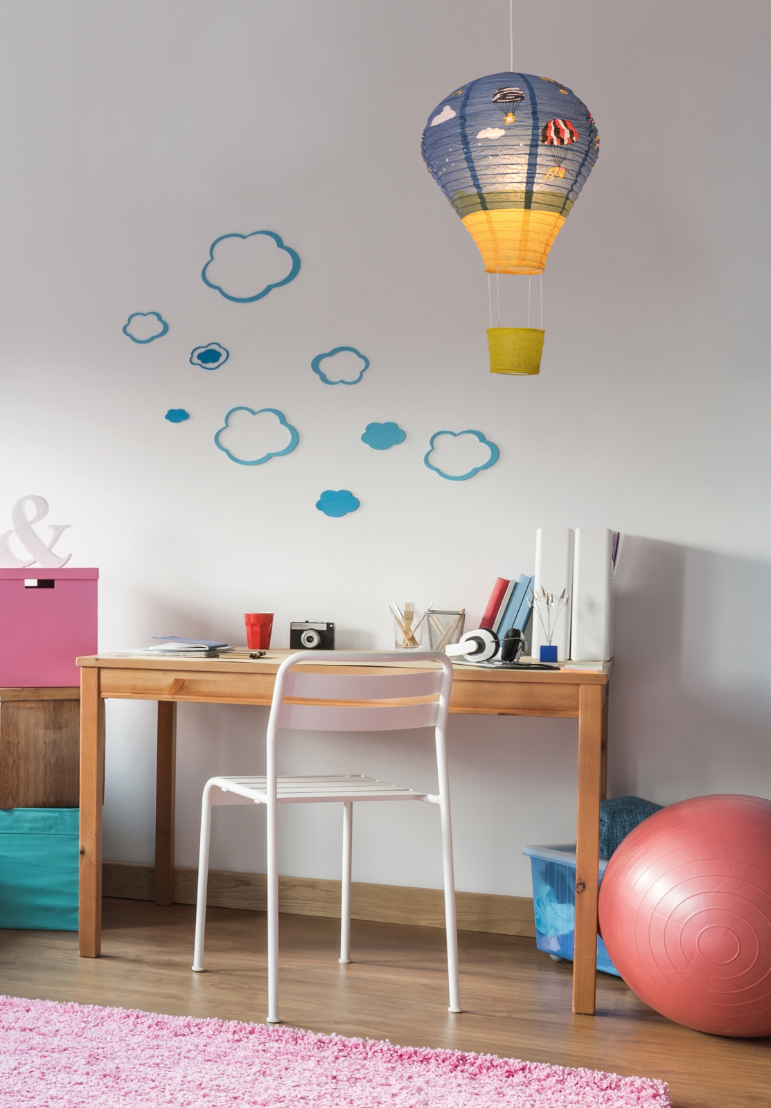 Pendelleuchte Ballon - bunt - 105 cm