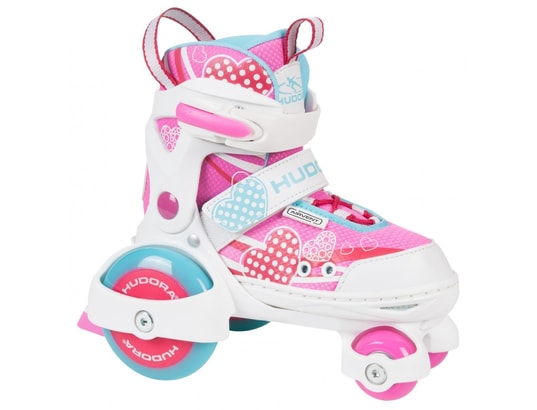 HUDORA - Rollers Patin A Roulette Enfant Rose Pointure 30-33