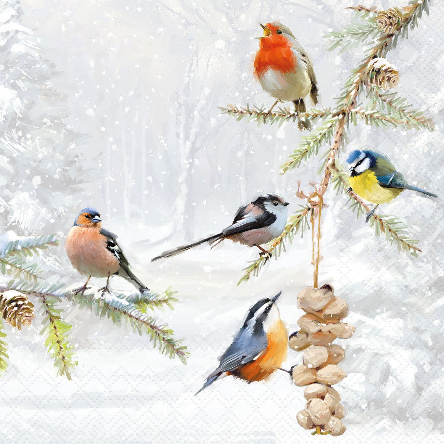 Ambiente servet vogels 33 x 33 cm 20 stuks
