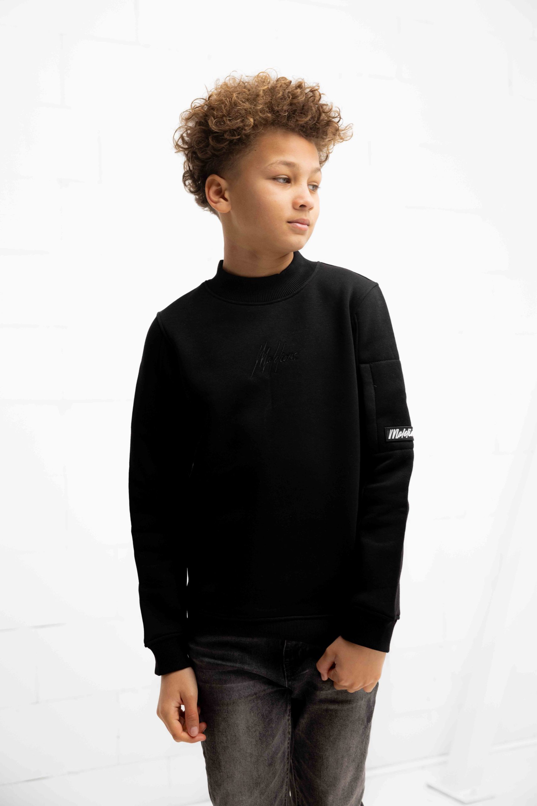 Malelions Turtle Sweater Kids Zwart