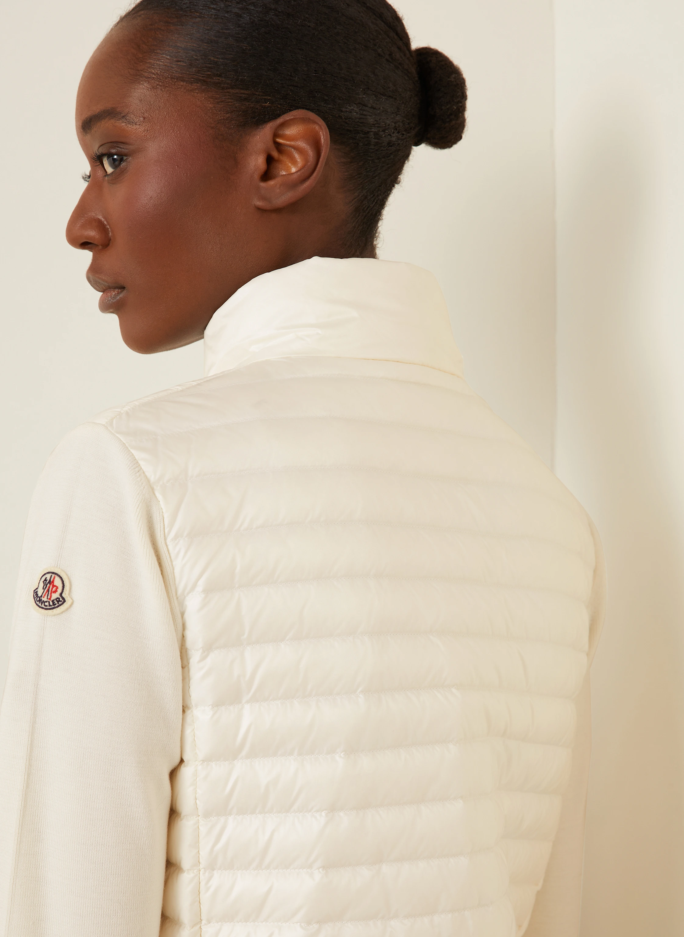 MONCLER Daunenjacke TRICOT im Materialmix
