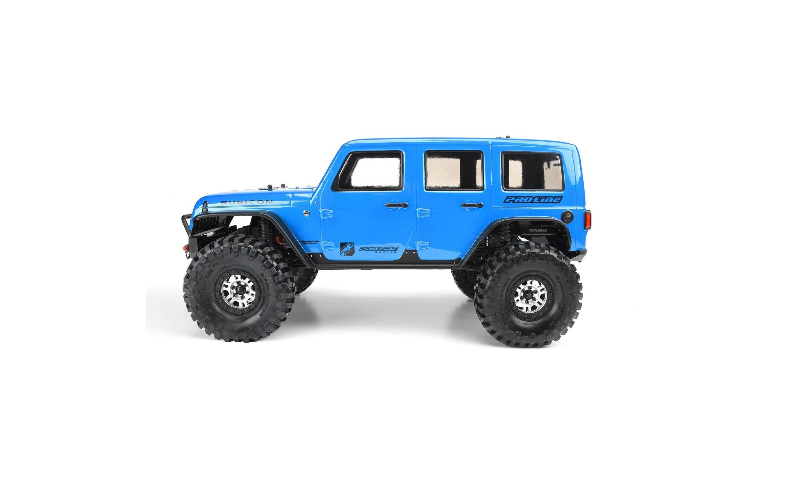 Karosserie Jeep Wrangler Rubicon unlackiert, 1:10Karosserie für Crawler mit 325 mm Radstand, z.B. TRX-4