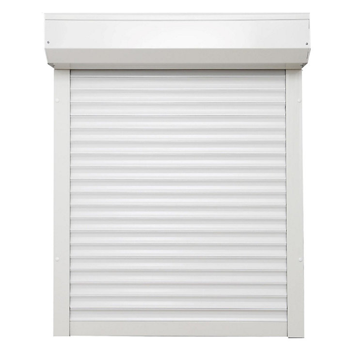 Volet roulant alu avec motorisation radio 135 x 120 cm blanc Protecta