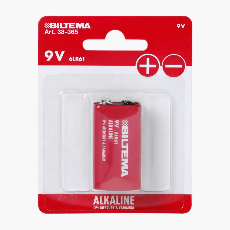 9 V / 6LR61 alkalisk batteri