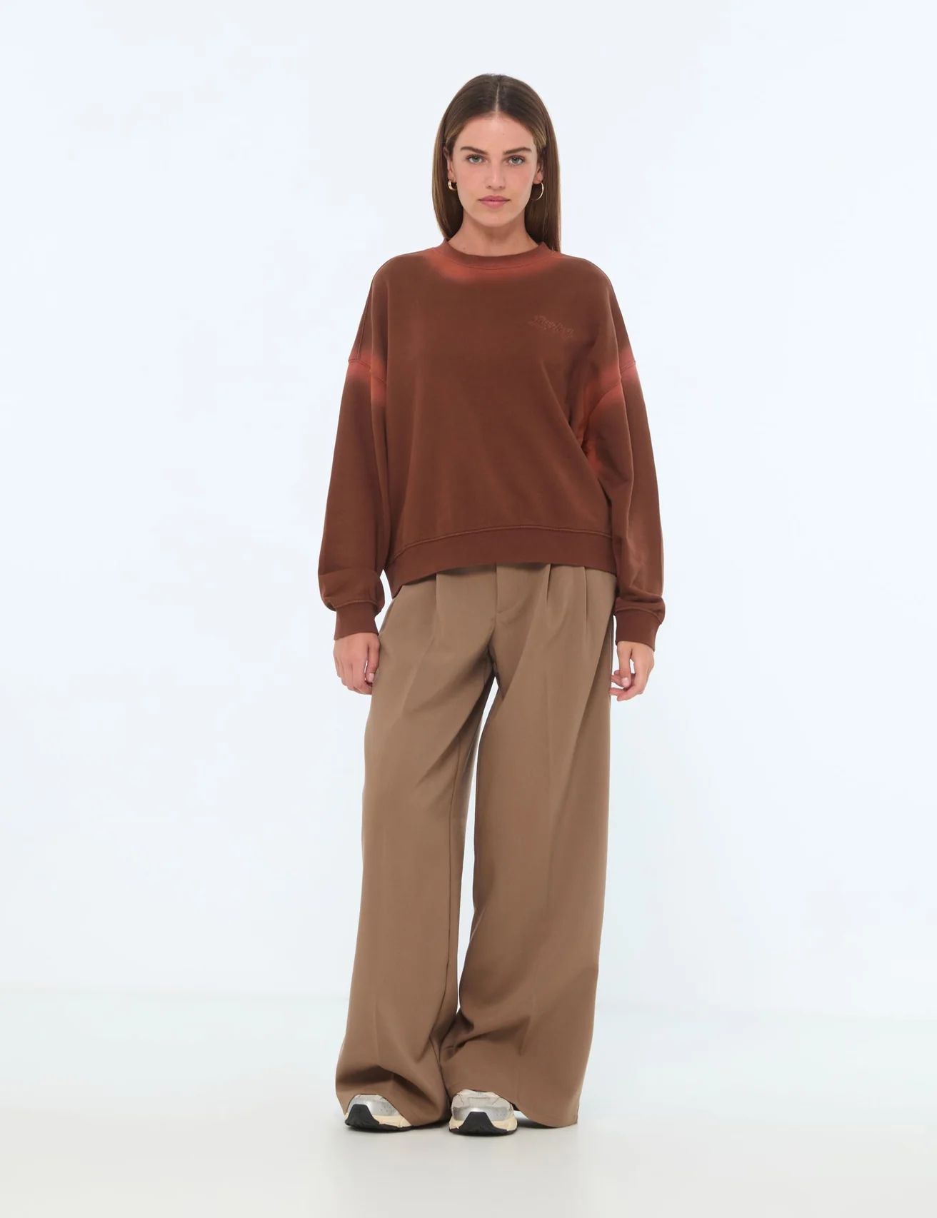 Sweat oversize marron