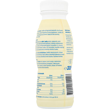 Proteinmilkshake m. vaniljesmag u. tilsat sukker laktosefri