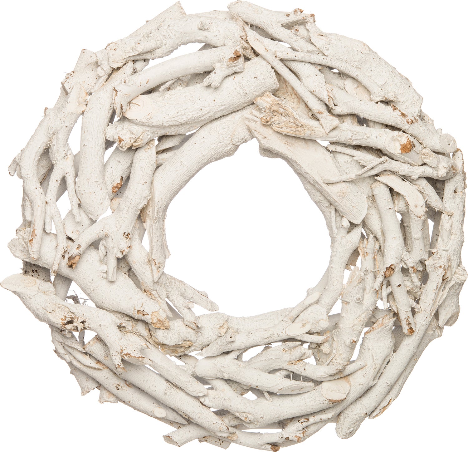 Intratuin wanddecoratie krans wit D 40 H 10 cm
