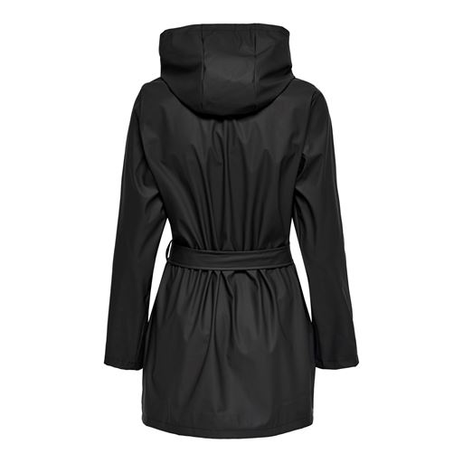 JDY Shelby Belt Regnjakke, Black, M