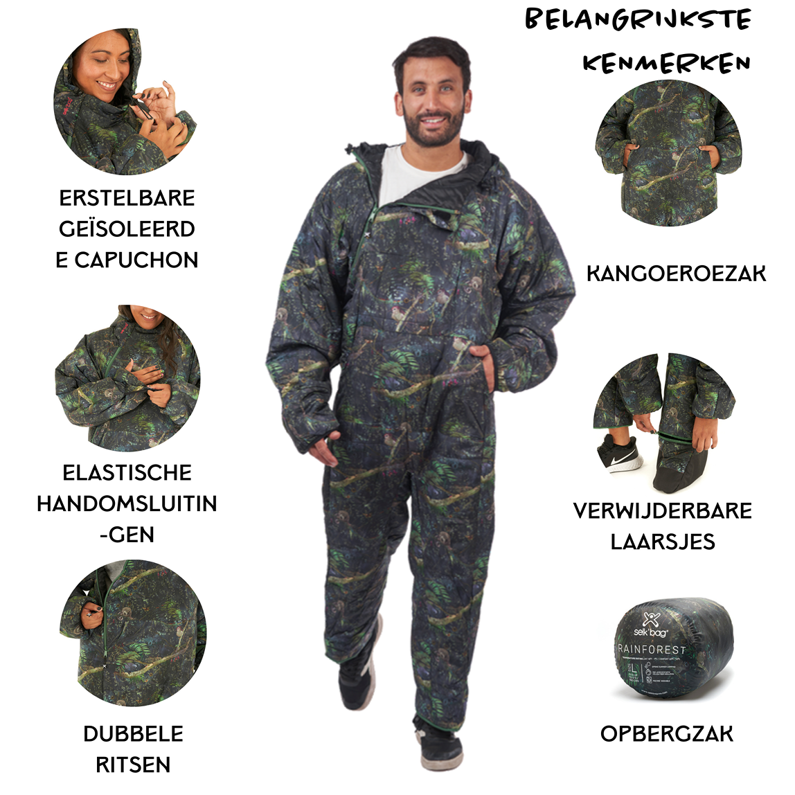 Selk’bag Lite Donkergroen Slaapzak - L