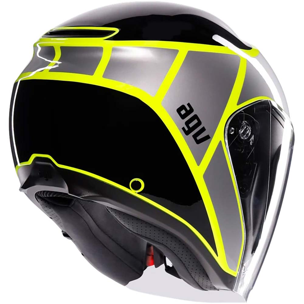 AGV - Casque Irides Davao Gris / Noir / Jaune fluo