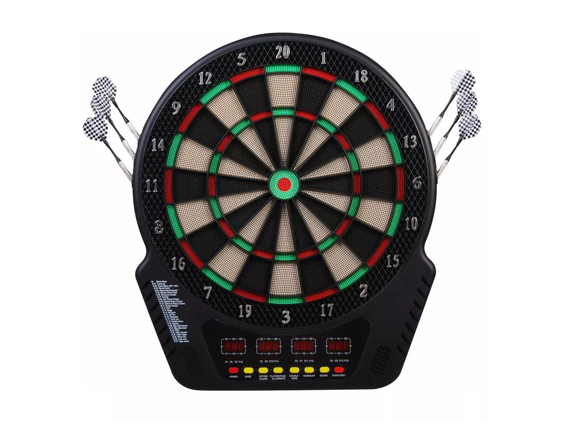 Cible jeu de flechettes électronique professionnel 243 jeux variés noir