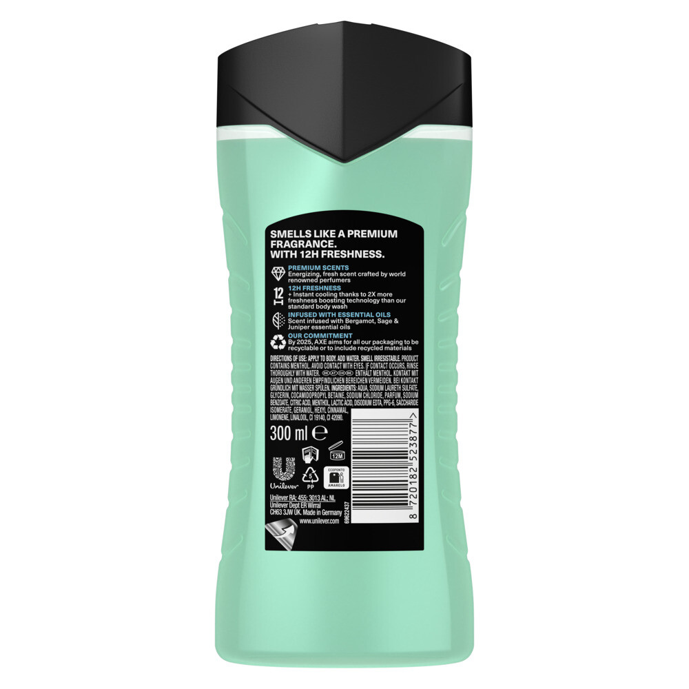 Axe Douchegel Aqua Bergamot300 ml