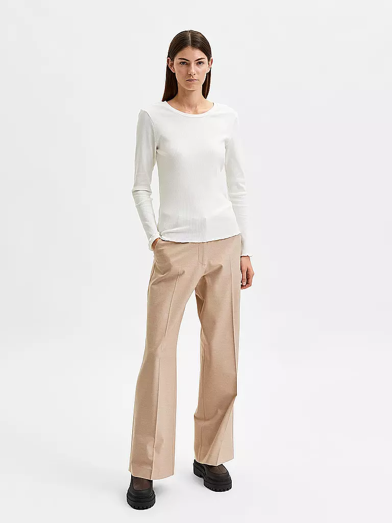 SELECTED FEMME Langarmshirt SLFANNA  weiss