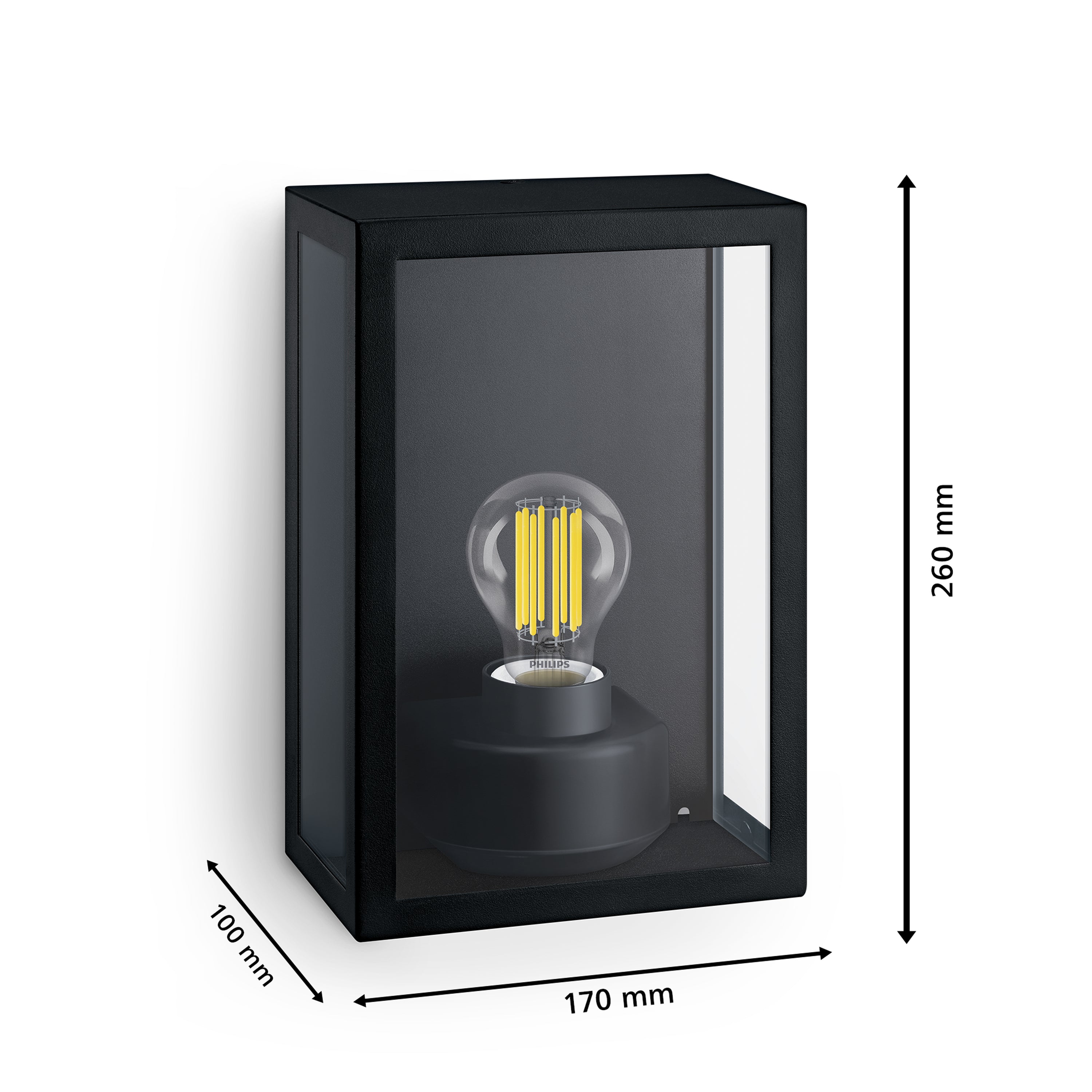 Philips Alzor Wandlamp - Incl. Philips Ultra Efficient LED Lamp E27