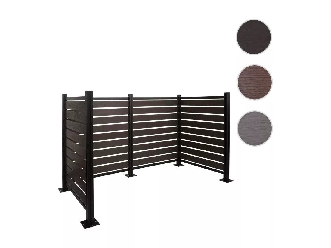Clôture pour poubelles en aluminium MCW-K57, anthracite