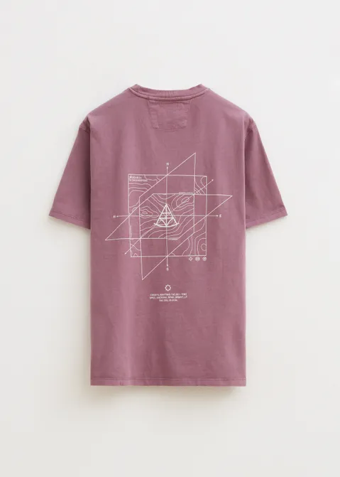 T-shirt met print azores paars (LILA)