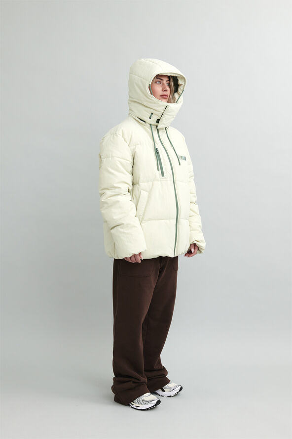 Barfod Excursion'' Boxy Logo Puffer Jacke Celadon tint