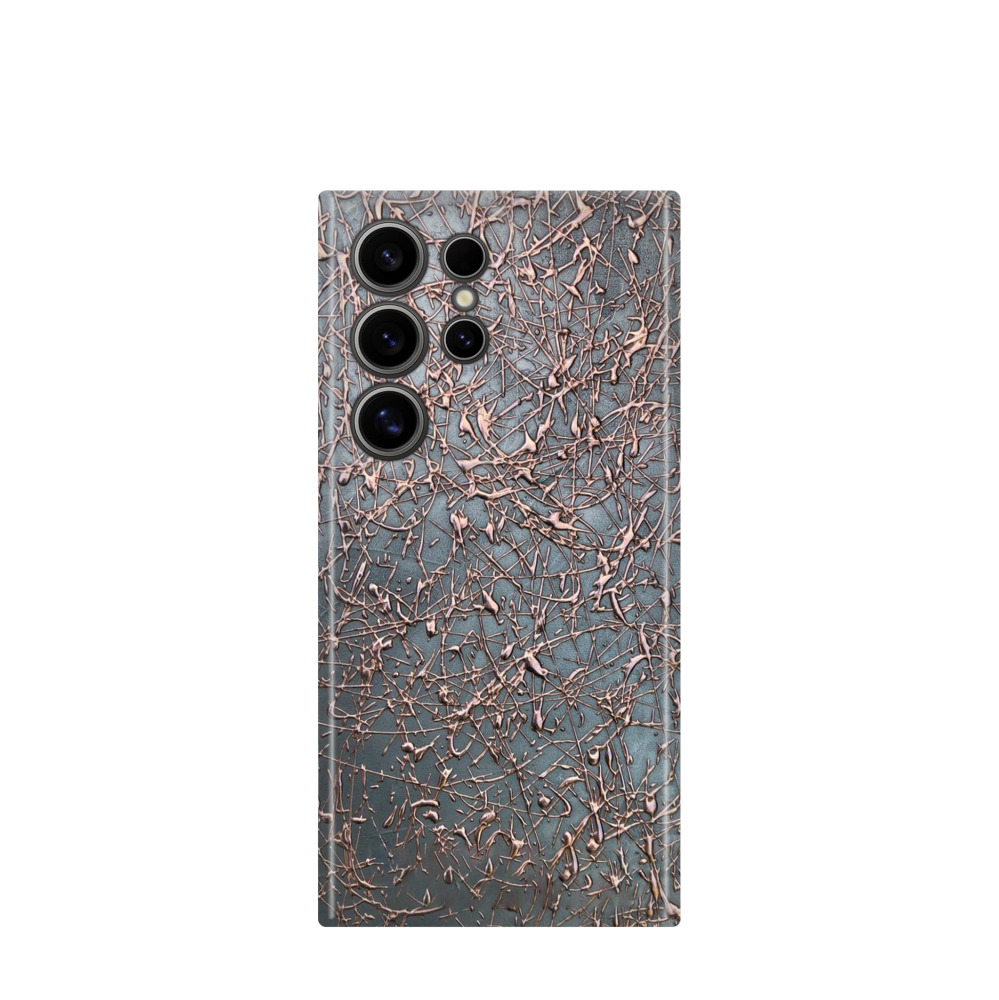 Samsung Galaxy S24 Ultra Kunststoff Hülle Kupfernetz - Bronze