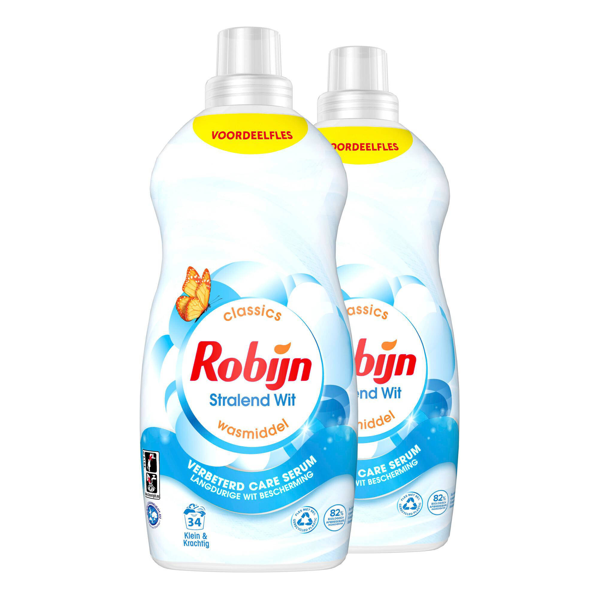 Robijn vloeibaar wasmiddel Stralend Wit - 2 x 34 wasbeurten - 68 wasbeurten