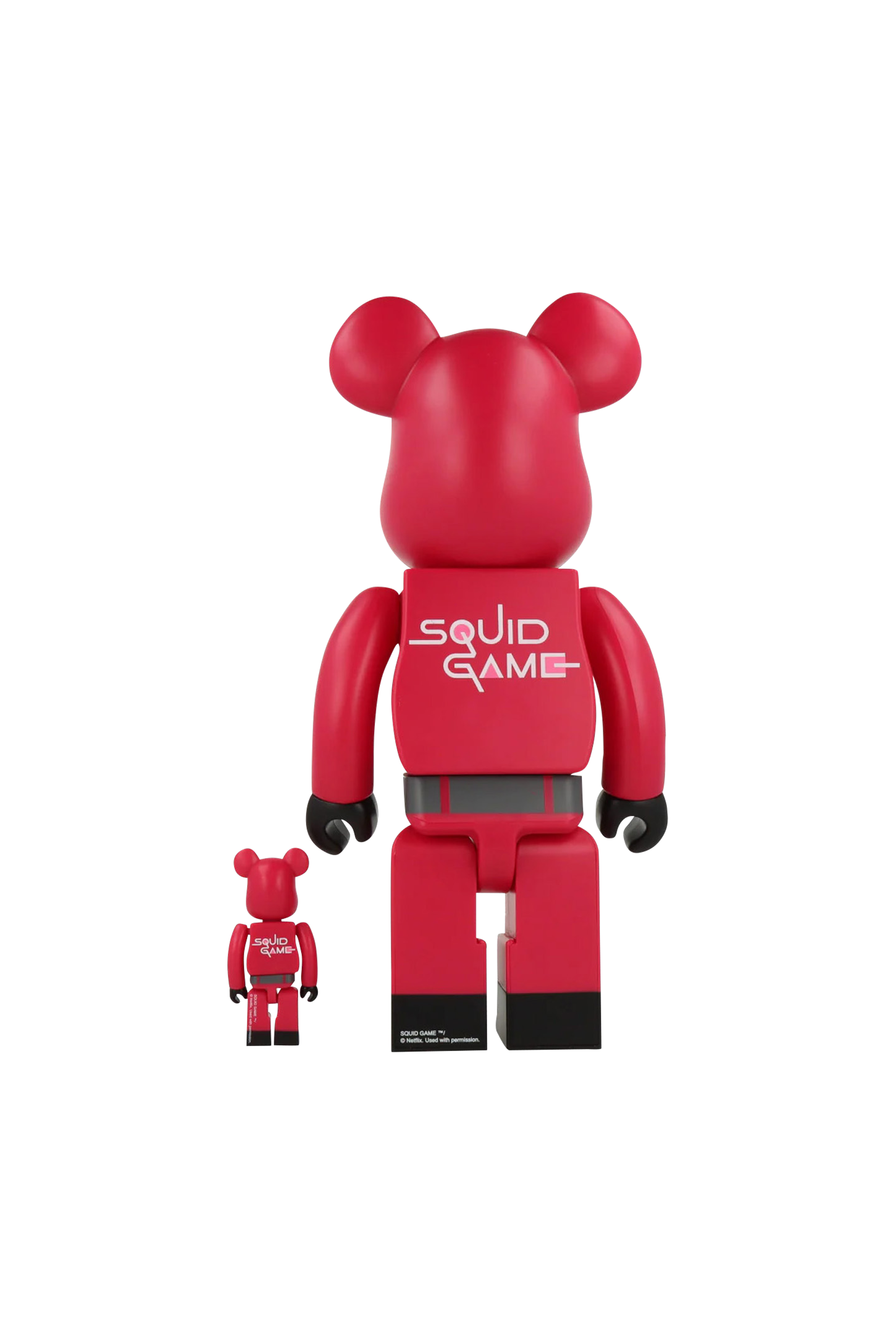 ARTOYZ figurine 400% + 100% Bearbrick Squid Game Guard Rouge