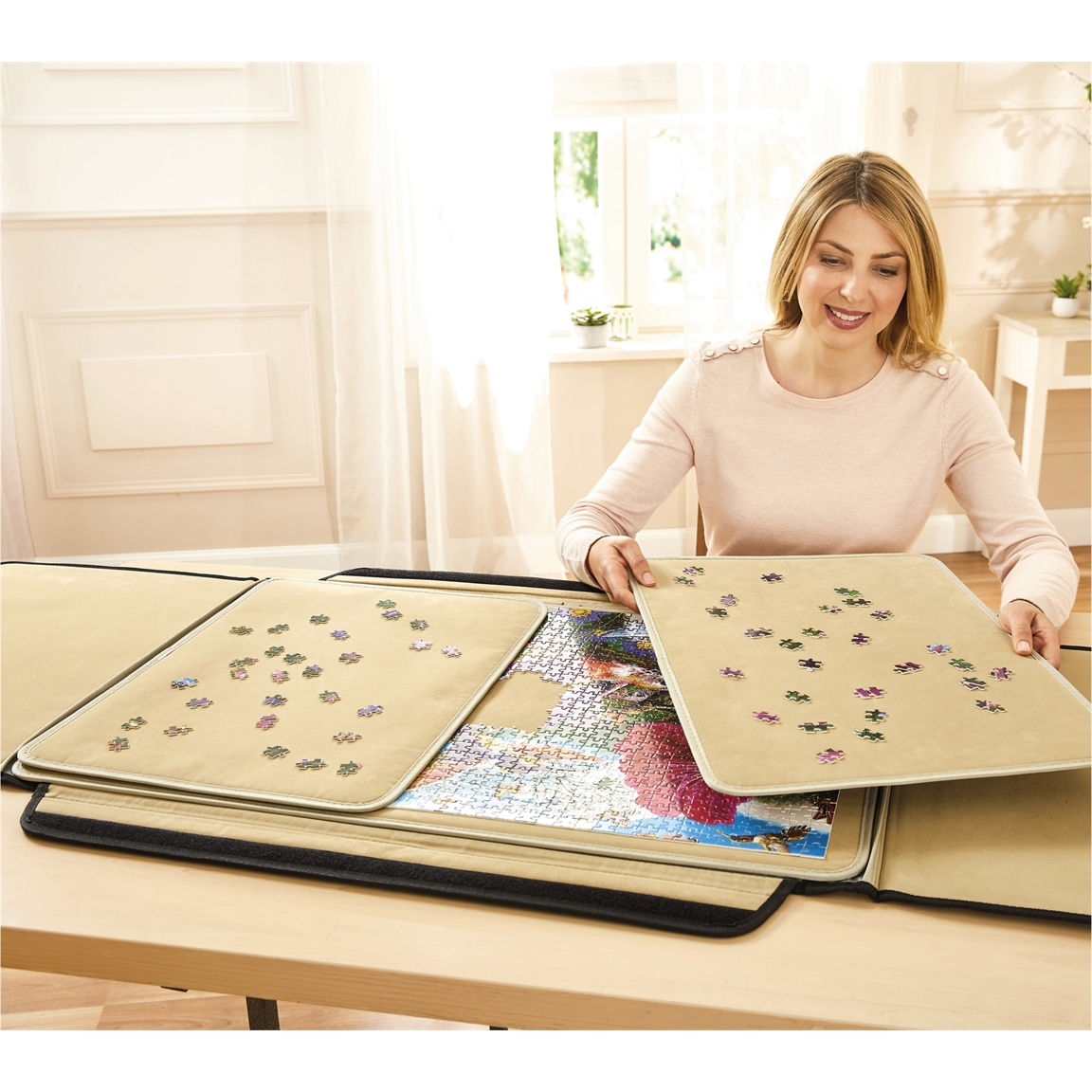 Mallette puzzle store noir/gris