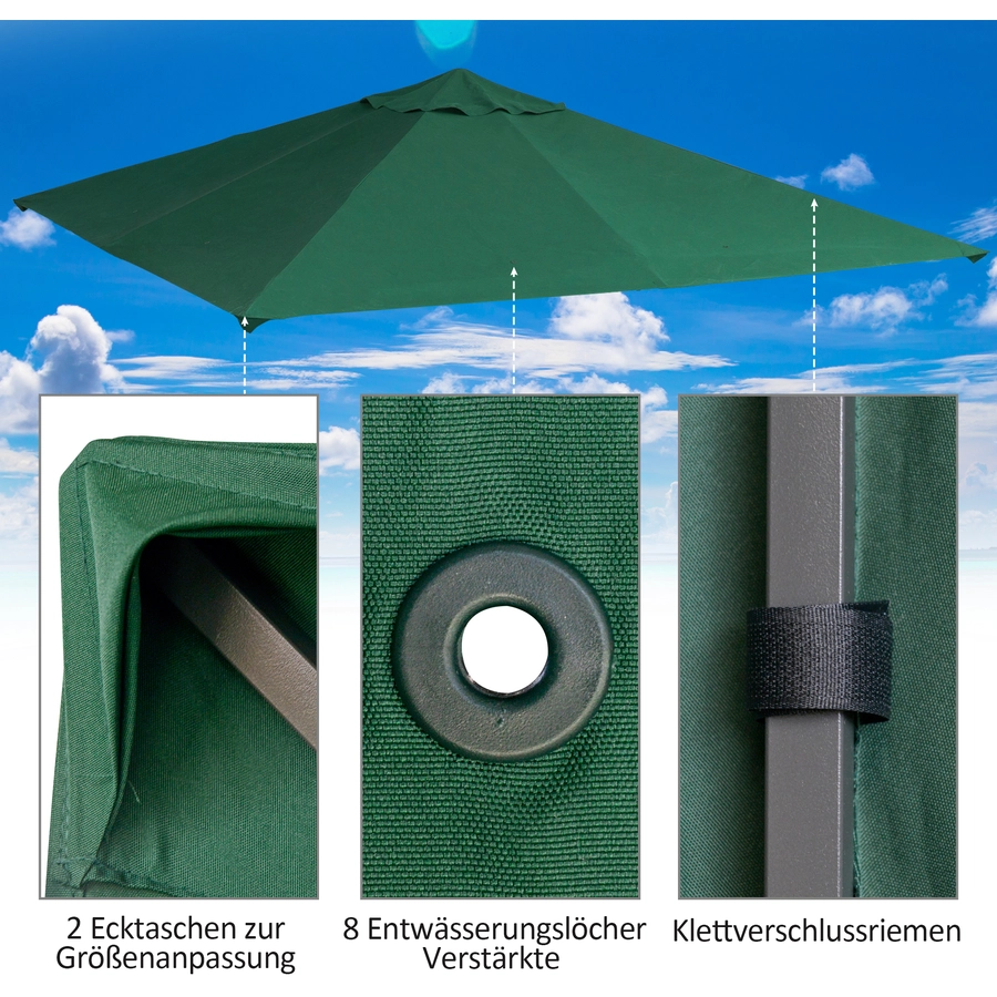 Outsunny Ersatzdach für Pavillon grün
