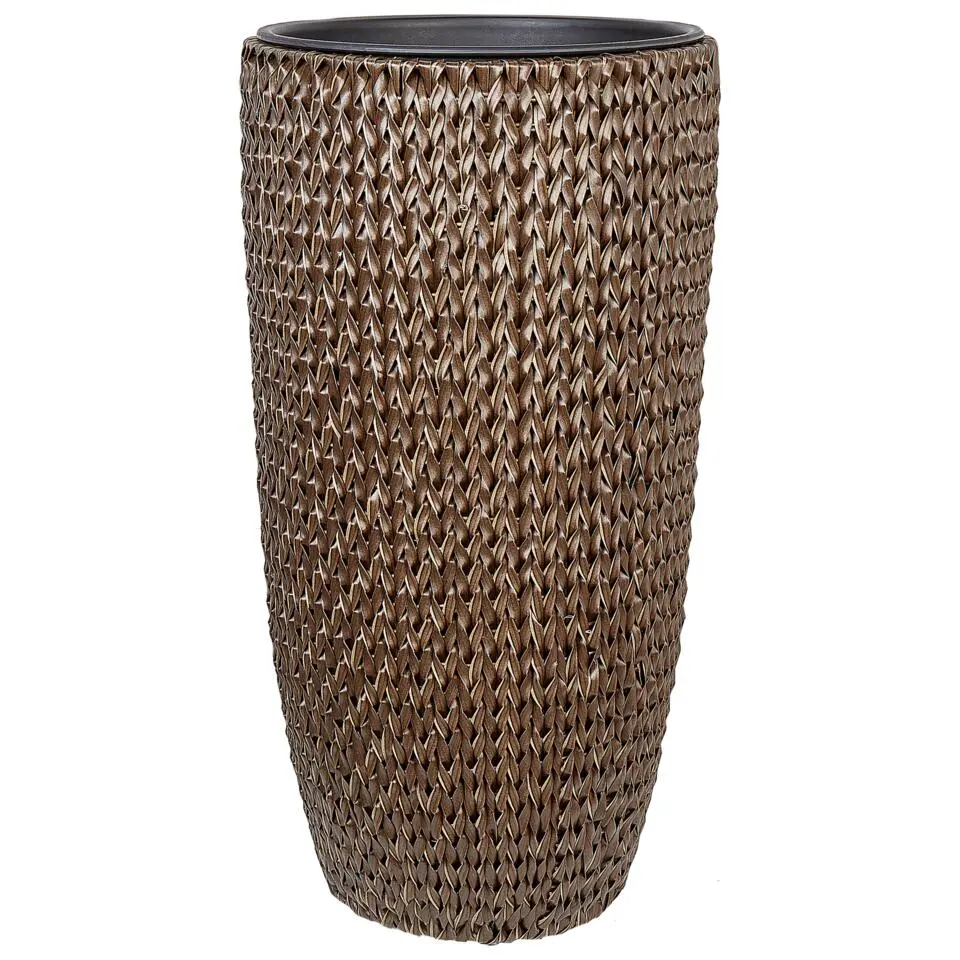 CEDRUS - Bloempot set van 2 - Bruin - PE rotan