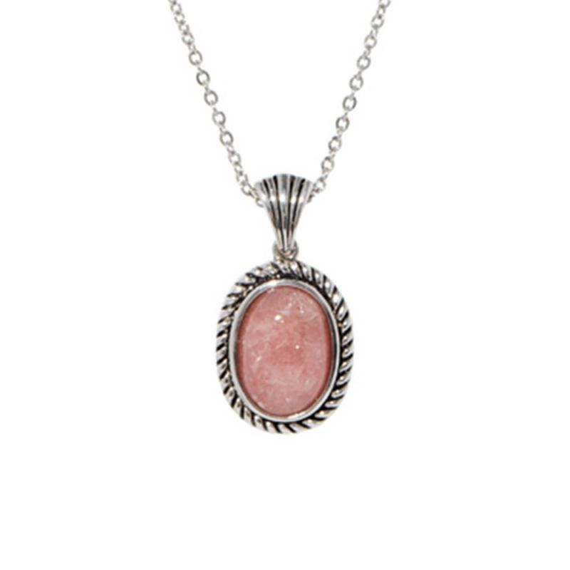 Pendentif argent massif et pierre naturelle