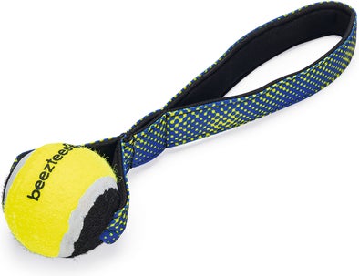 Beeztees hondenspeelgoed Fetch tennisbal met koord Otis 26,5 x 6,3 x 6,3 cm