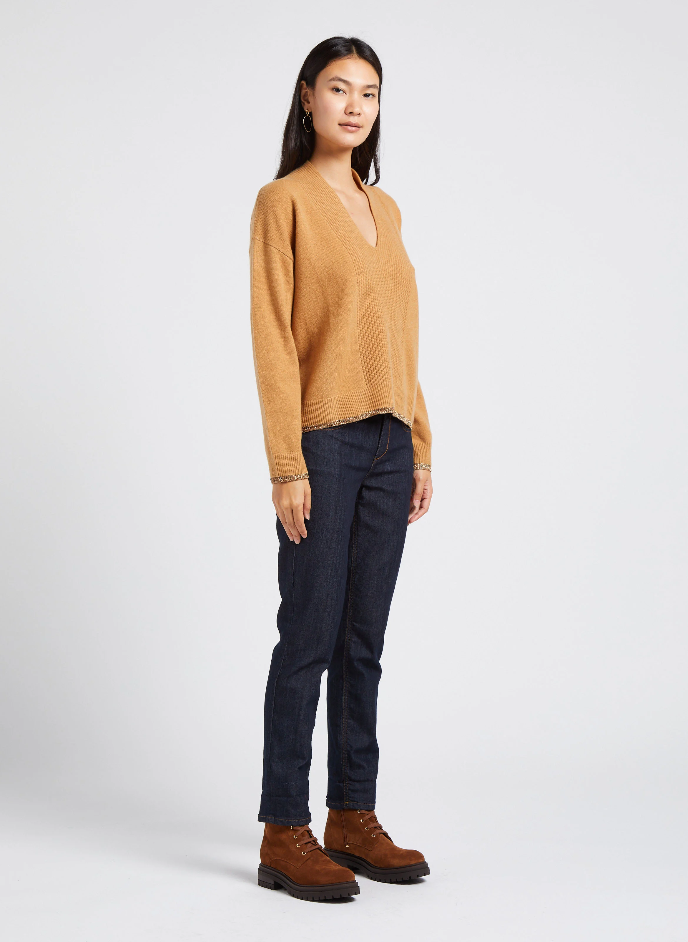 NORA - Bottines à talons en cuir | Marron