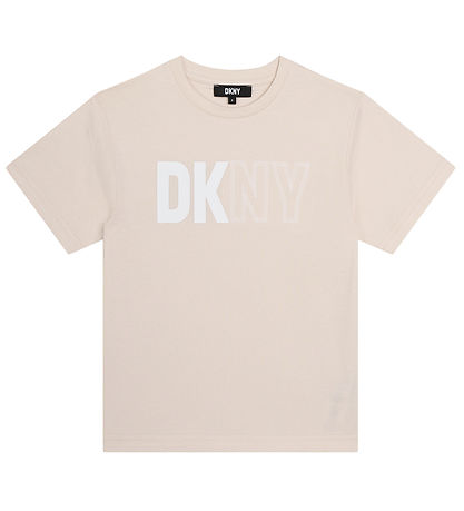 DKNY T-Shirt - Creme m. Weiß
