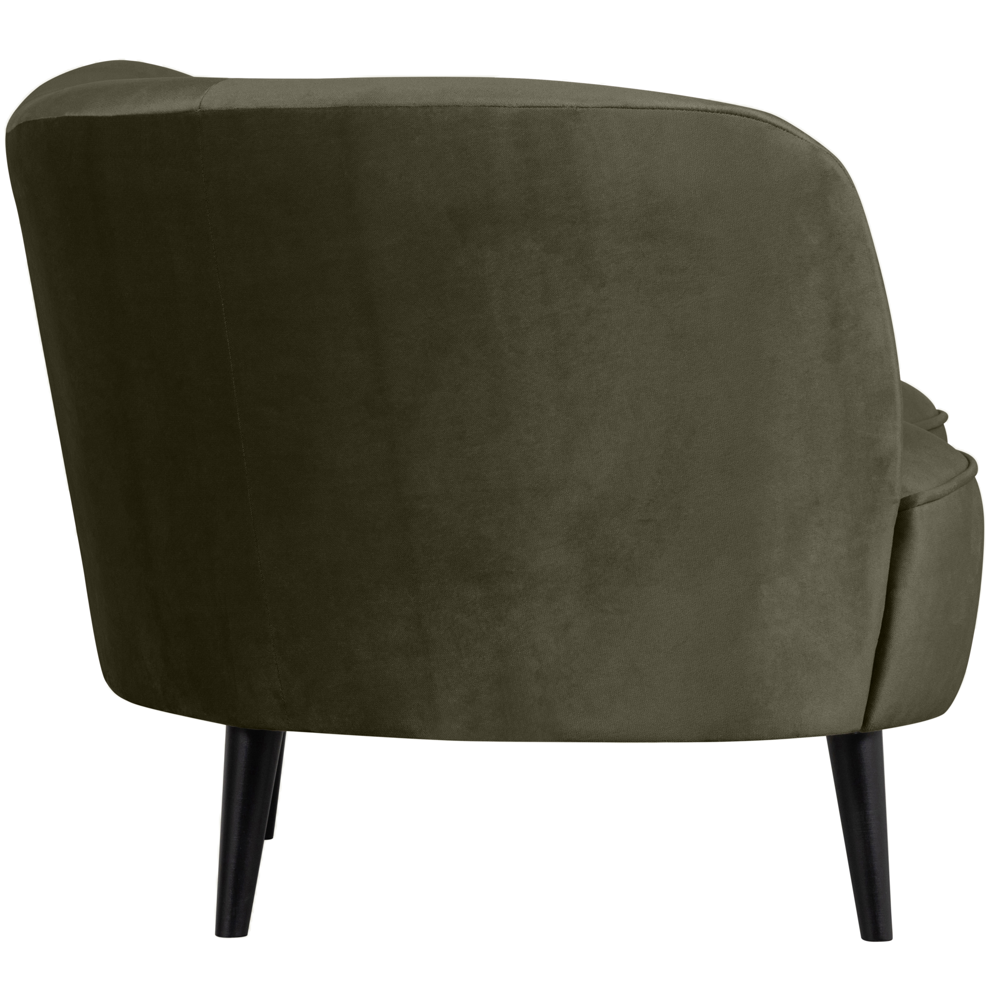 Lounge fauteuil Sara Sara Lounge Fauteuil Links - Fluweel - Warm groen