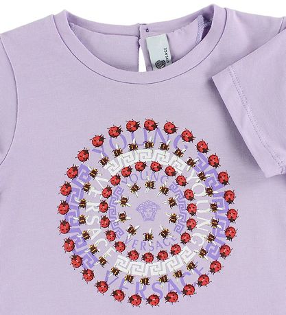 Young Versace T-Shirt - Lavendel m. Logo/Marienkäfer